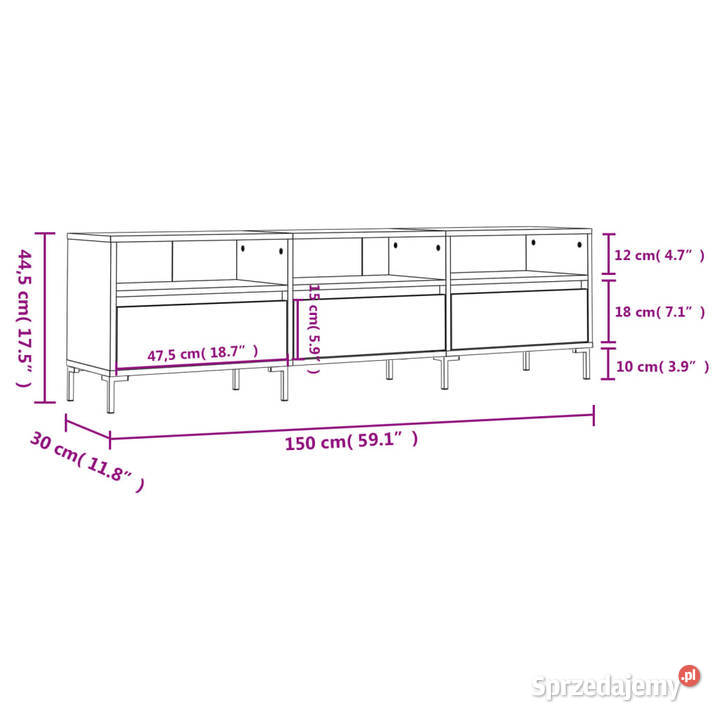 Szafka pod TV biała 150x30x445 materiał Warszawa sprzedam
