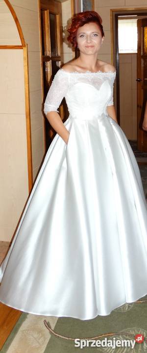 suknia ślubna śmietankowa biel mikado Viola Rozmiar 36(S) Warszawa