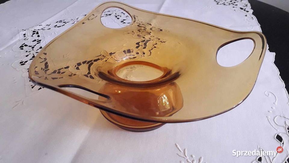 Komplet ze szkła miodowego Huta Szkła Laura Lubin