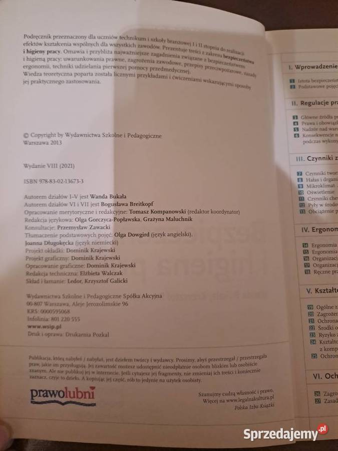 Podrecznik bezpieczeństwo I higiena pracy Dynów