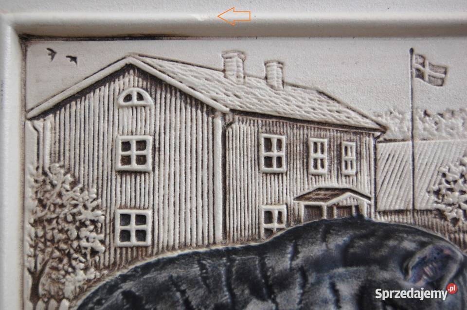 Kot kotek obrazek ceramiczny Jie Gantofta Sweden lubelskie Lublin