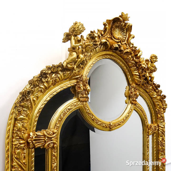 ZŁOTE DUŻE LUSTRO do SALONU GARDEROBY LUSTRO żółty sprzedam