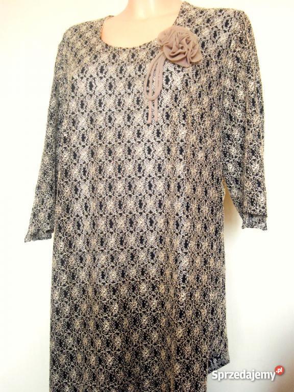 Asymetryczna tunika wesele imprezy 4850 Rozmiar 48 Łódź