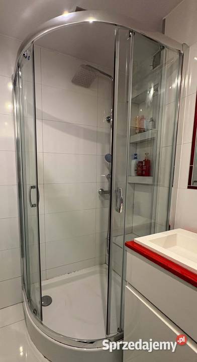 KABINA PRYSZNICOWA 100x80 CHROM DRZWI PRZESUWNE