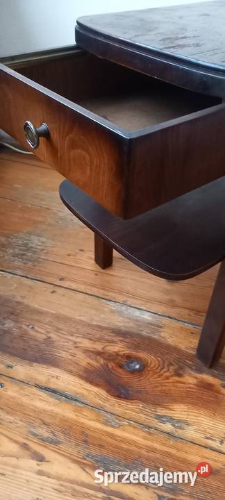 Drewniana lampa podłogowa ze stolikiem ruchome łódzkie Skierniewice