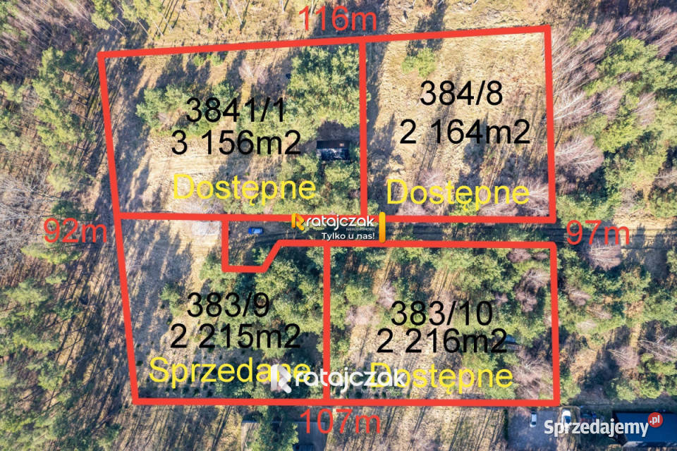 Grunt na sprzedaż 9751m2 Sasino Stara Cegielnia 2216m2