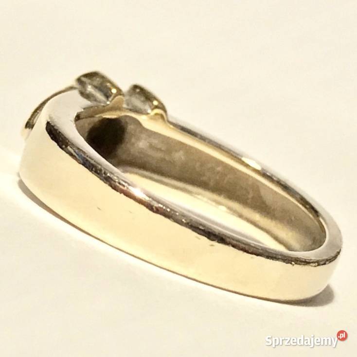 Złoty PIERŚCIONEK 18K cudowny BRYLANT 025ct r 10 Warszawa