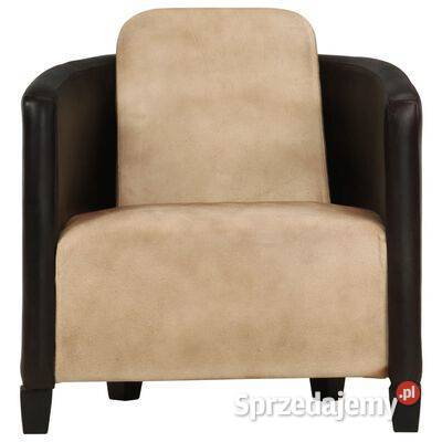 vidaXL Fotel czarnojasnobrązowy skóra naturalna Warszawa