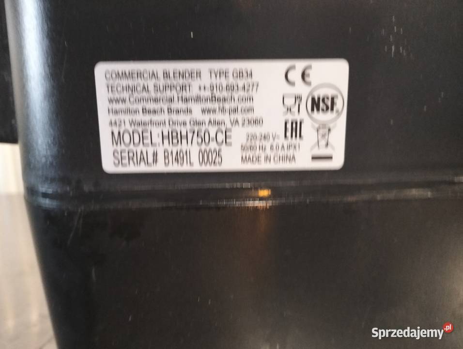 Blender kielichowy barmański gastronomiczny Gastronomia Słupia Kapitulna