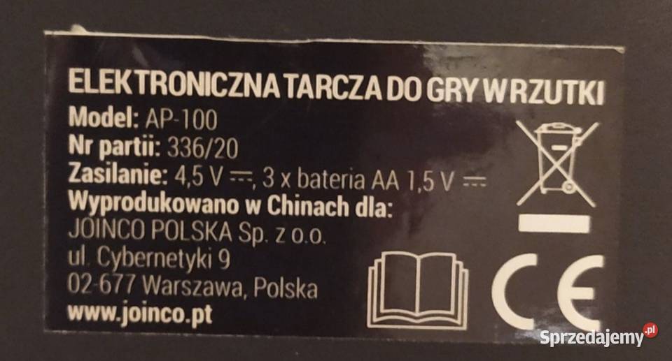 Tarcza Elektroniczna Do Gry w Lotki i Darta Chorzów