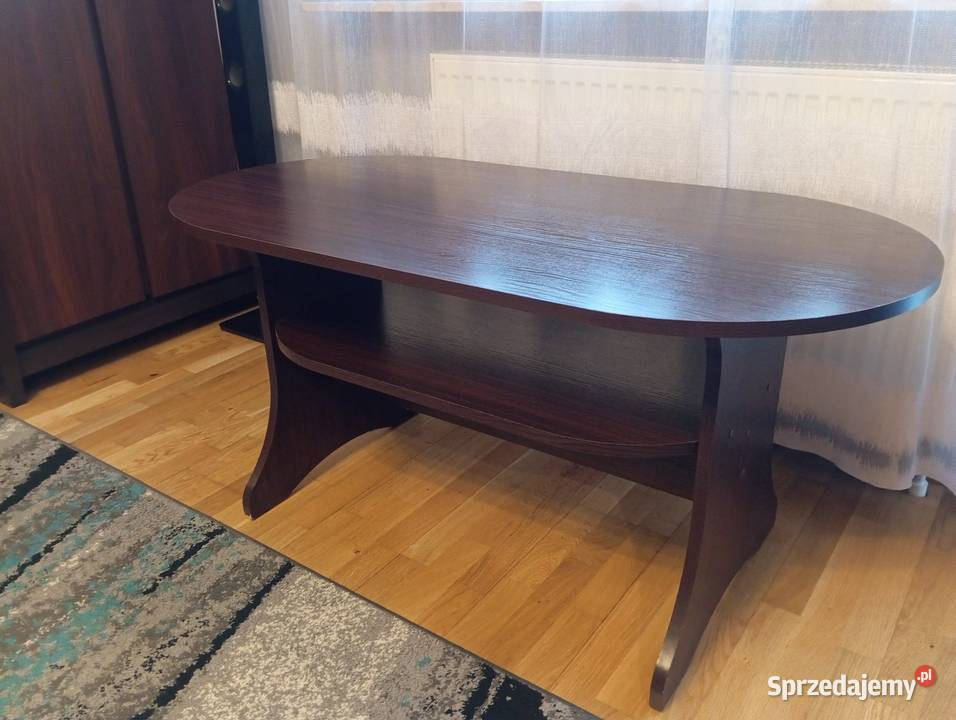 Stolik kawowy ława brązowy owalny 120 x 60 Lublin sprzedam