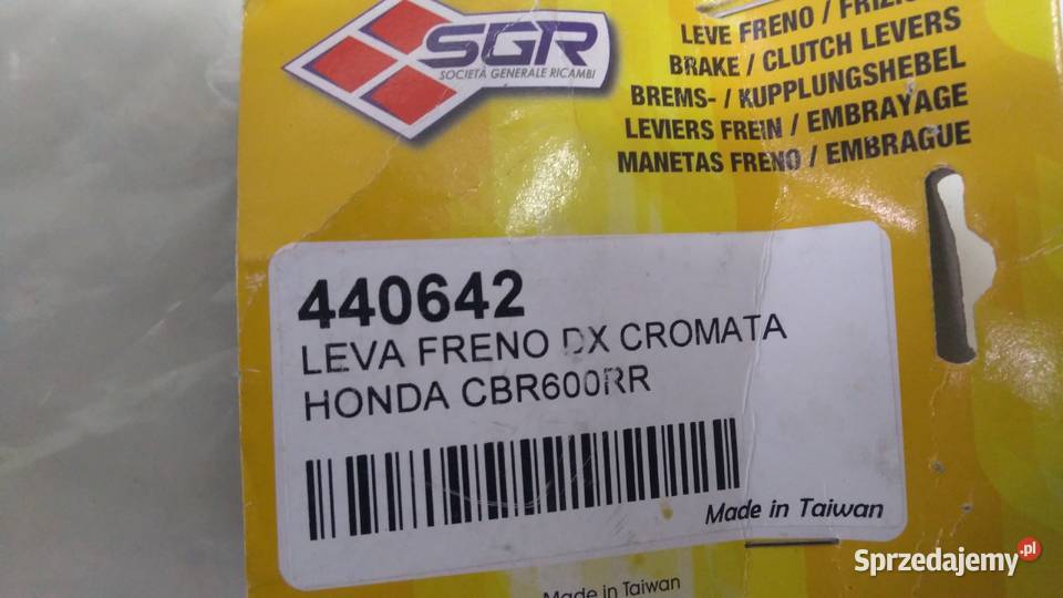 DŹWIGNIA HAMULCA PRAWA Klamka Chrom Honda CBR