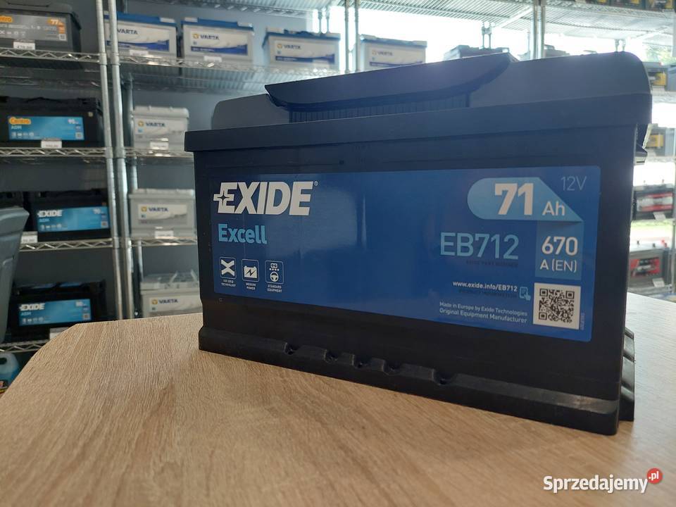 Akumulator Exide Excell 71Ah 670A PRAWY PLUS Ełk