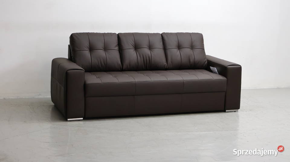 3 osobowa sofa kanapa brązowa SKÓRA naturalna wielkopolskie Poznań