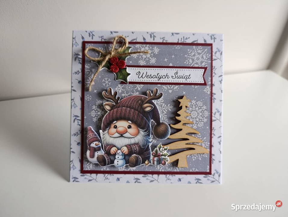 Kartka Świąteczna Boże narodzenie ręcznie Łódź sprzedam