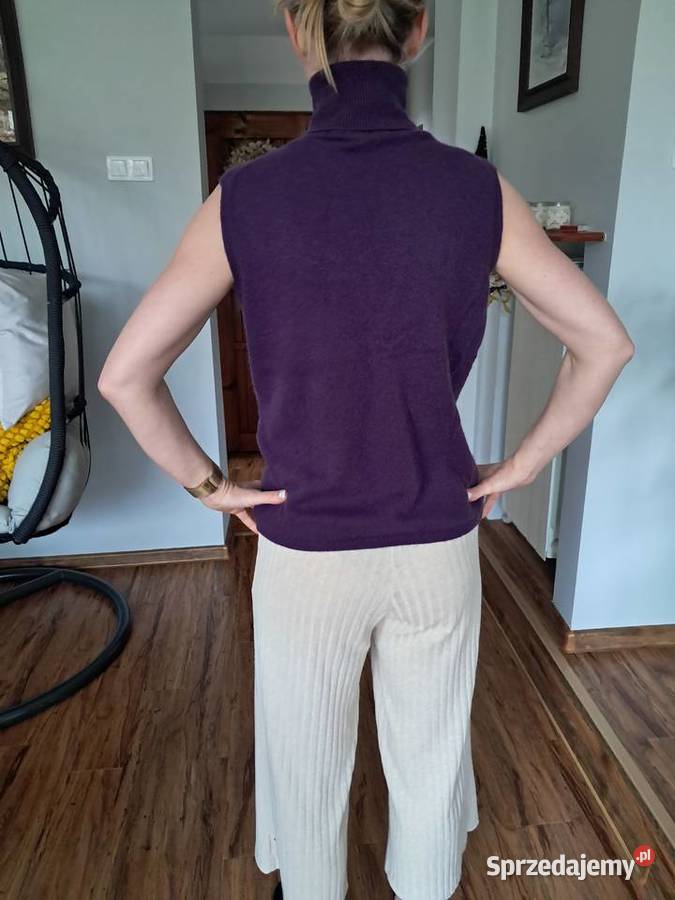 używany fioletowy golf z kaszmiru stan ideał Sandomierz