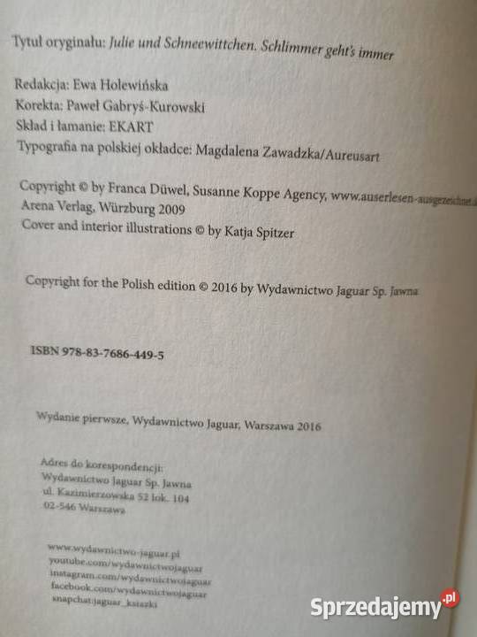 Julia Królewna Śnieżka wyprzedaż magazynu literatura piękna - proza zagraniczna Warszawa