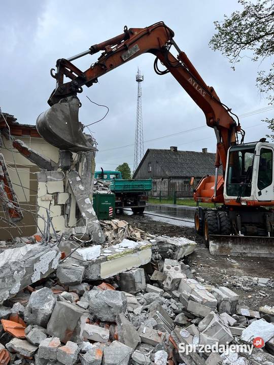 Koparka Wywrotka Wykopy Roboty ziemne Rozbiórki Remont i budowa Sieradz