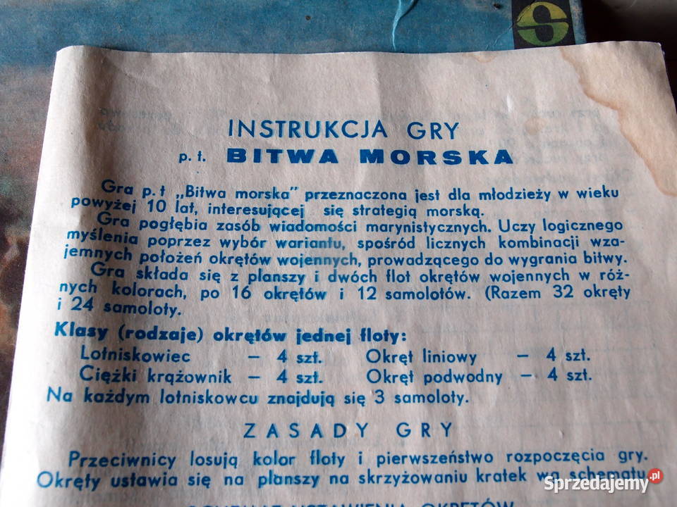 Gra planszowa Bitwa Morska z PRLu Łódź