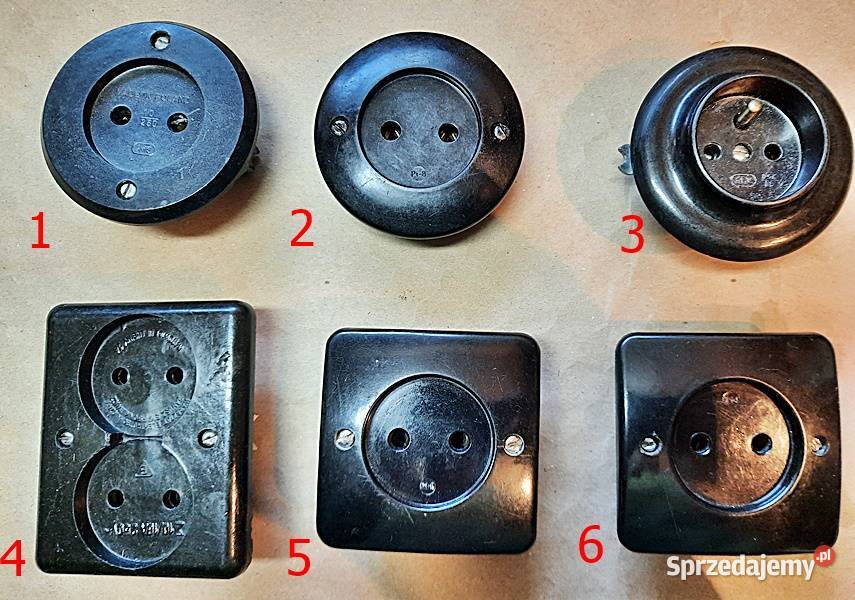 Gniazda podtynkowe okrągłe prostokątne 220 V z wielkopolskie Ostrów Wielkopolski