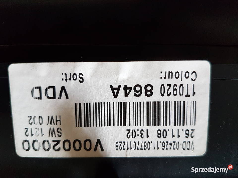 TOURAN FL LIFT 20 TDI LICZNIK ZEGAR 1T0920864A Turek
