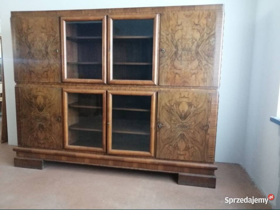 biblioteka Art deco orzech lata 30te XXw Niemcy