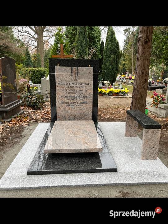 NAGROBEK POMNIK GRANIT KASHMIR IMPALA Z MONTAŻEM