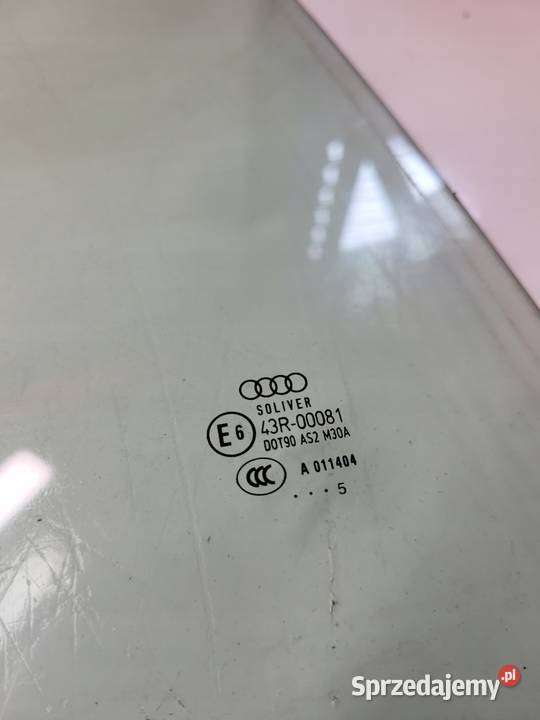 SZYBA DRZWI PRAWY TYŁ AUDI A6 C6 4F9 AVANT 2005R Przystajń sprzedam