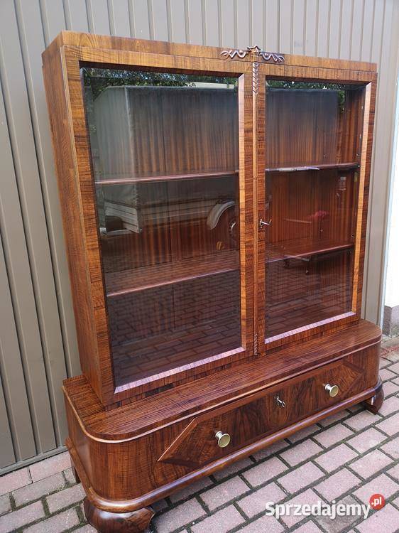 Witryna Biblioteka Serwantka ARTDECO Orzech Meble wielkopolskie Swarzędz