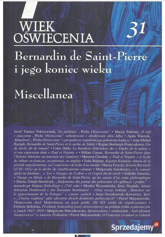 Wiek Oświecenia 31 Bernardin de SaintPierre i Łódź