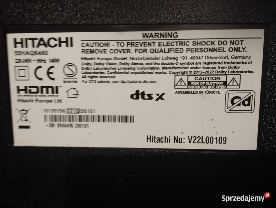 Tv 55 Hitachi uszkodzony Telewizory Sandomierz