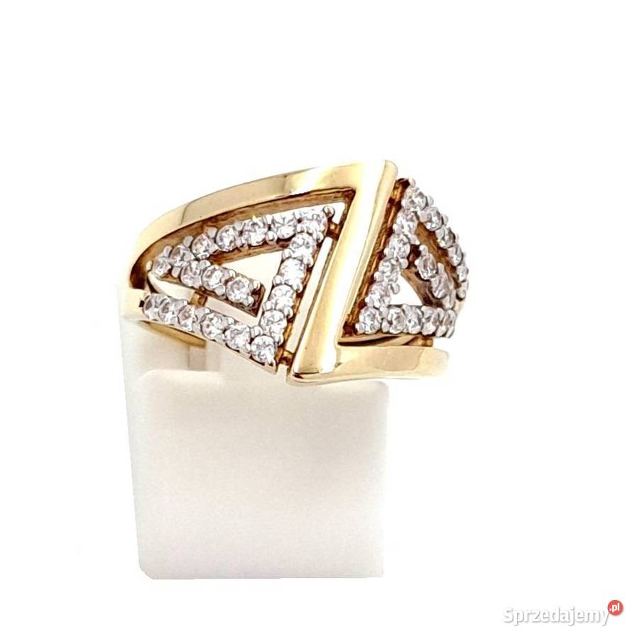 Pierścionek r14 Złoty pr333 Modern z licznymi sprzedam