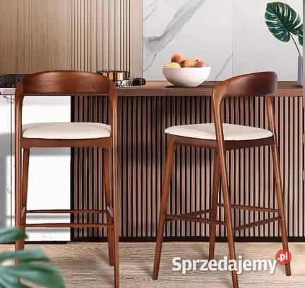 3 krzesła wysokie barowe wielkopolskie Śrem