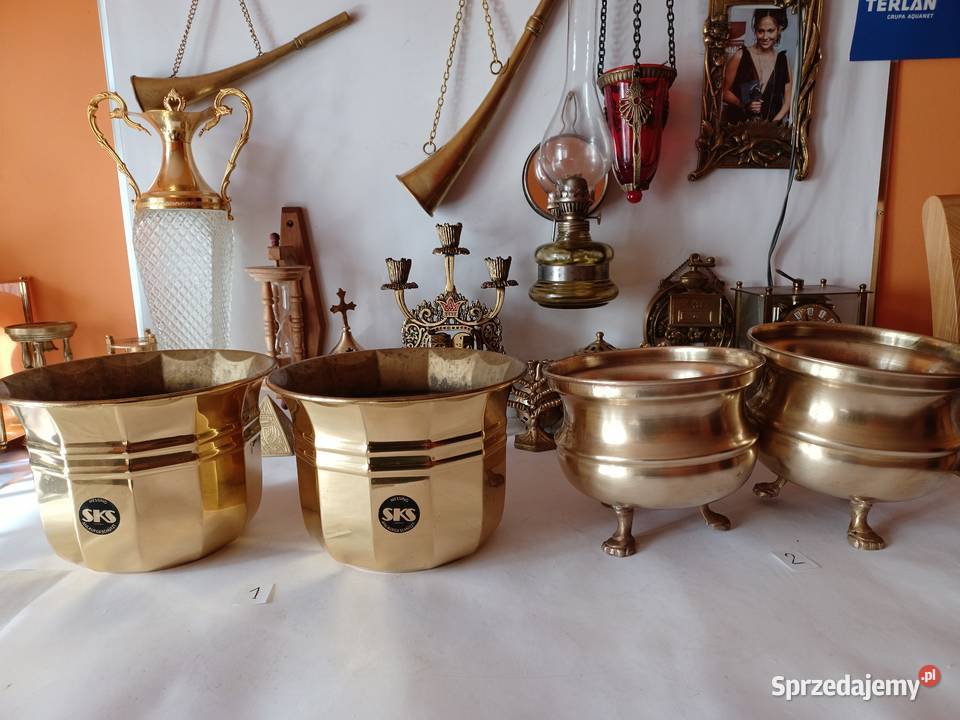 Komplet dwóch mosiężnych pięknych donic Kolekcja Pozostałe Poznań sprzedam