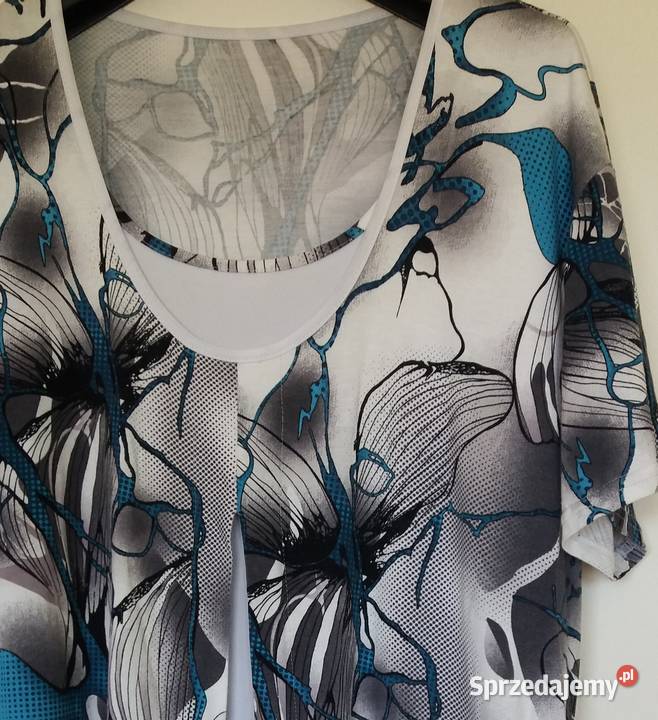 XL48 Bluzka z wstawką Butik produkt polski Rozmiar 48 Gliwice