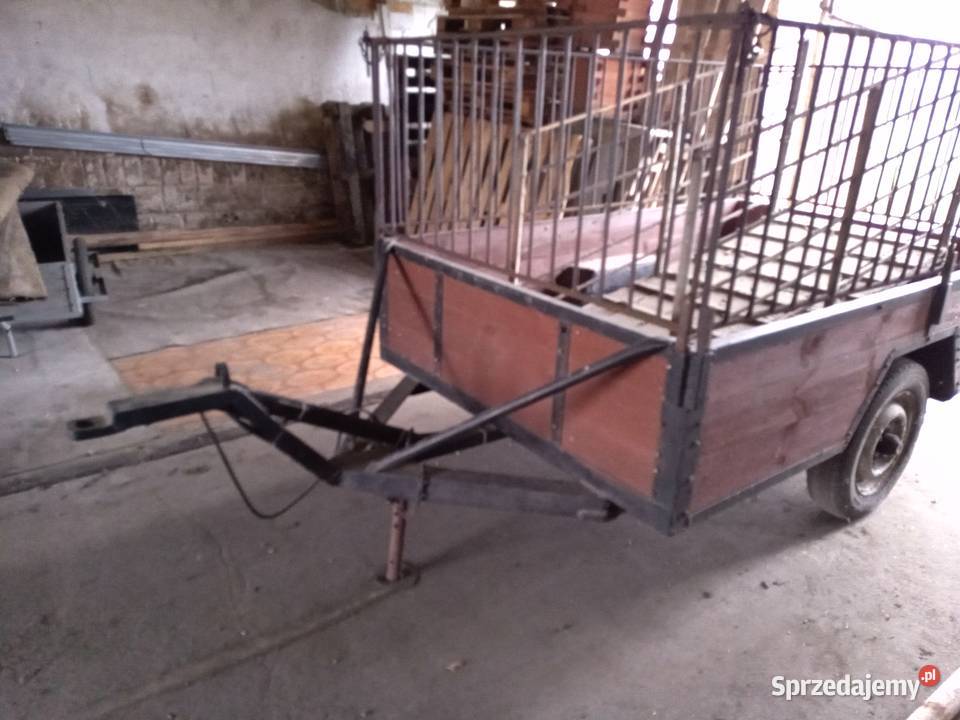 Przyczepa do przewozu zwierząt dwukółka łódzkie Leźnica Wielka