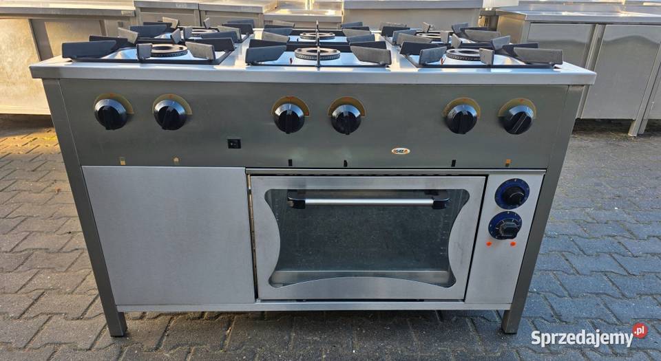 Kuchnia Gazowa 6 Pal Piekarnik Elekt EGAZ M1281 Nowe Skalmierzyce
