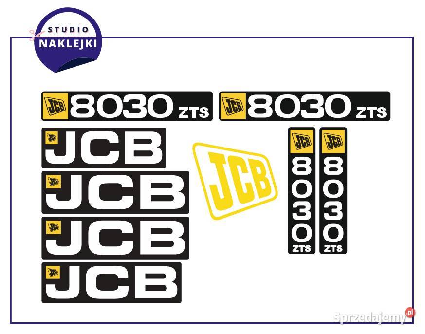 Naklejki JCB ZTS 8025 8030 8035 8045 8055 Zestaw Łagów