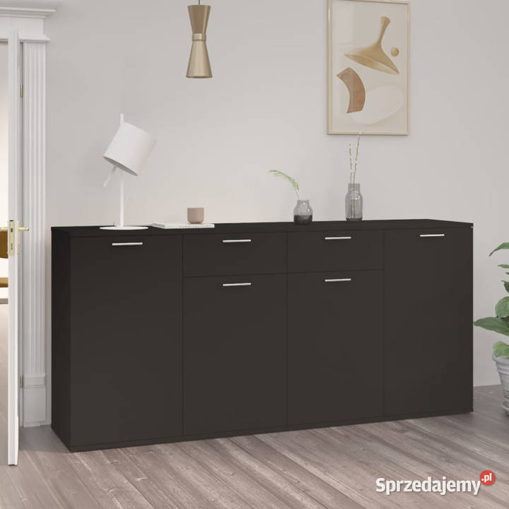 Szafka czarna 160x36x75 materiał drewnopochodny Dom i Ogród