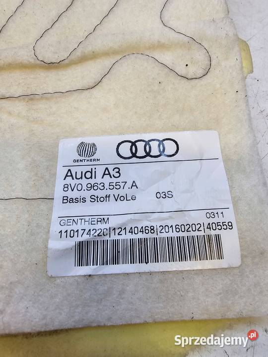 MATA GRZEWCZA FOTELA GÓRA AUDI A3 8V 8V0963557A Przystajń sprzedam