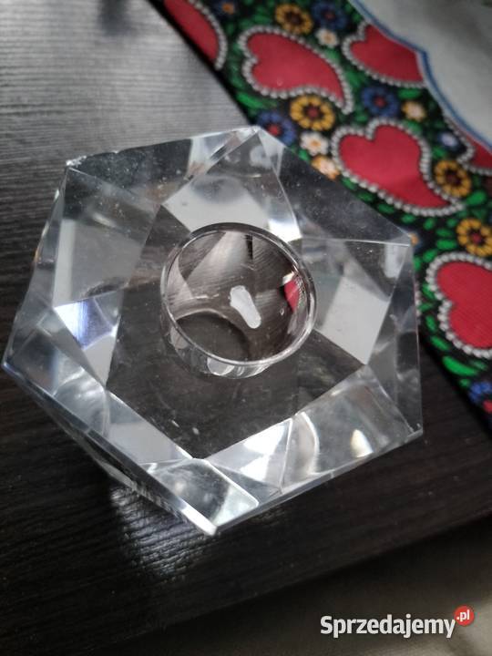 Dwa kryształowe świeczniki zestaw zachodniopomorskie Choszczno sprzedam