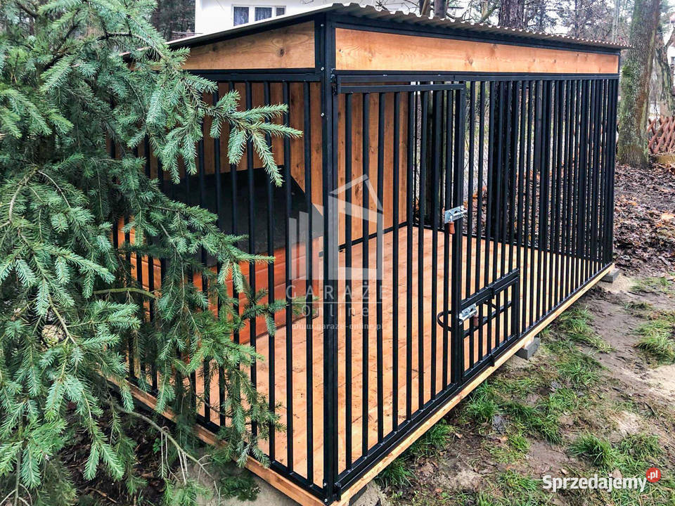 Kojec psów 3x2m Wiatrołap Drewniana podłoga wielkopolskie