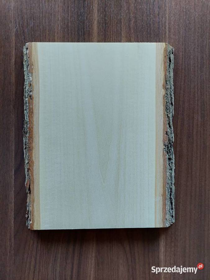 Deska lipowa z korą 30x175x25 rzeźba ikony Łódź