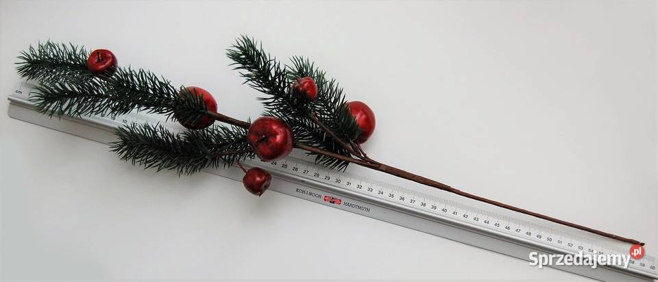 Gałązka świąteczna iglasta świerk jabłka 60 Lublin sprzedam