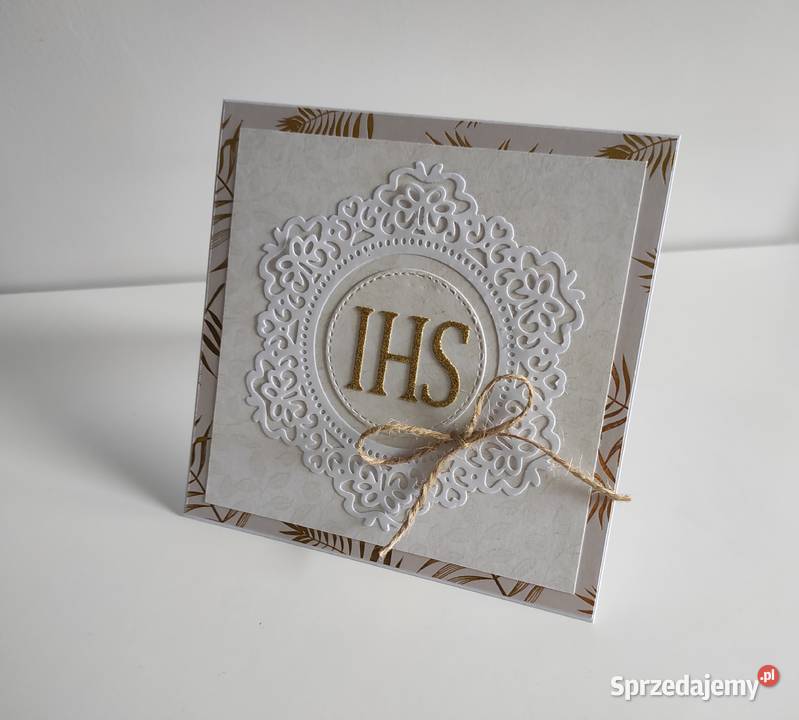 Kartka ręcznie robiona na Komunię Świętą Antyki, Sztuka, Kolekcje łódzkie