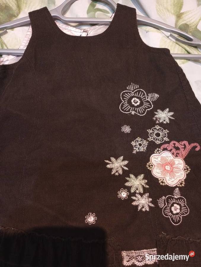 Sukienka swiateczna sesja zdjęciowa sztruks Rozmiar 92