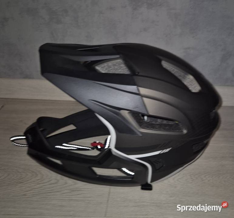 Kask rowerowy pełno twarzowy tytanowy Nowy 5862 Łódź