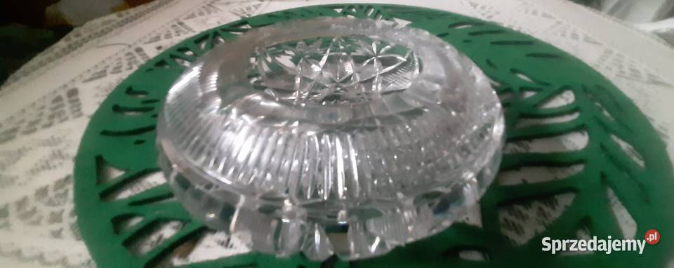 Duża popielniczka kryształowa śląskie
