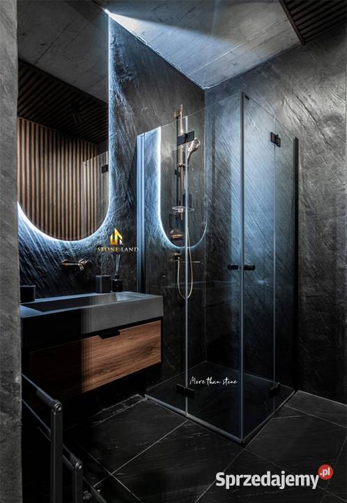 Czarna okładzina kamienna na ścianę Ocean Black małopolskie Kraków sprzedam