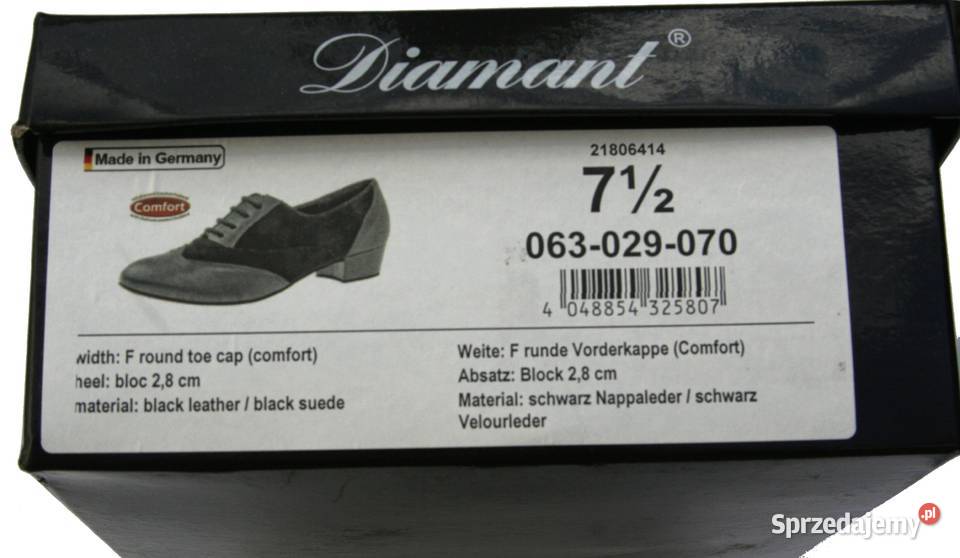 Damskie Buty do tańca Diamant czarne 41 26 Szczerbice